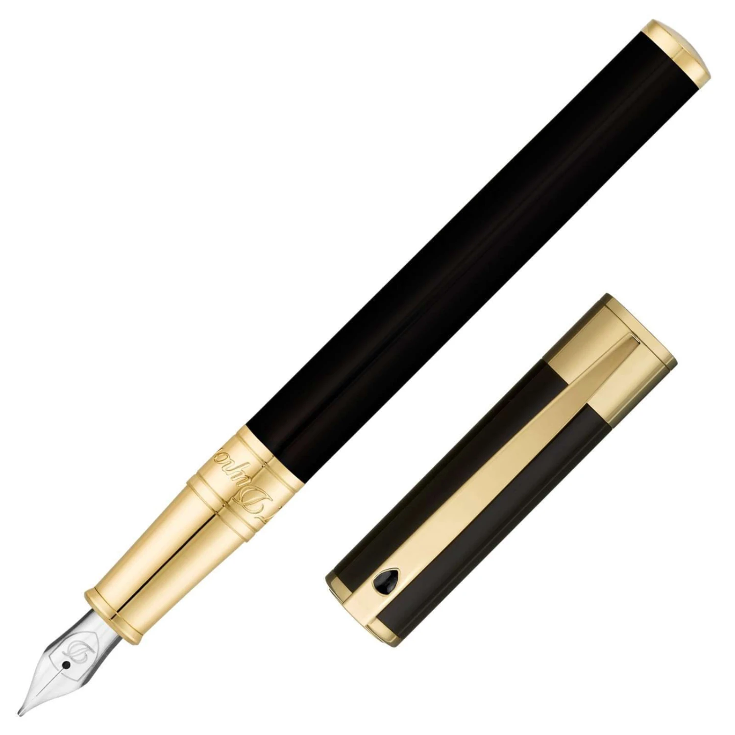 S.T. Dupont D-Initial Duotone Black And Gold Fountain Pen - Image 2