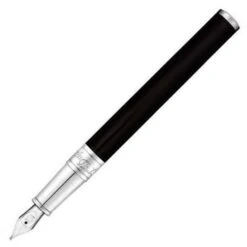S.T. Dupont D-Initial Duotone Black And Chrome Fountain Pen