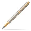 Parker Premium Warm Grey Gold Trim Fountain Pen