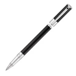 S.T. Dupont D-Initial Black & Chrome Rollerball Pen