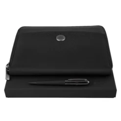 Hugo Boss Contour Black Pen & Folder Set
