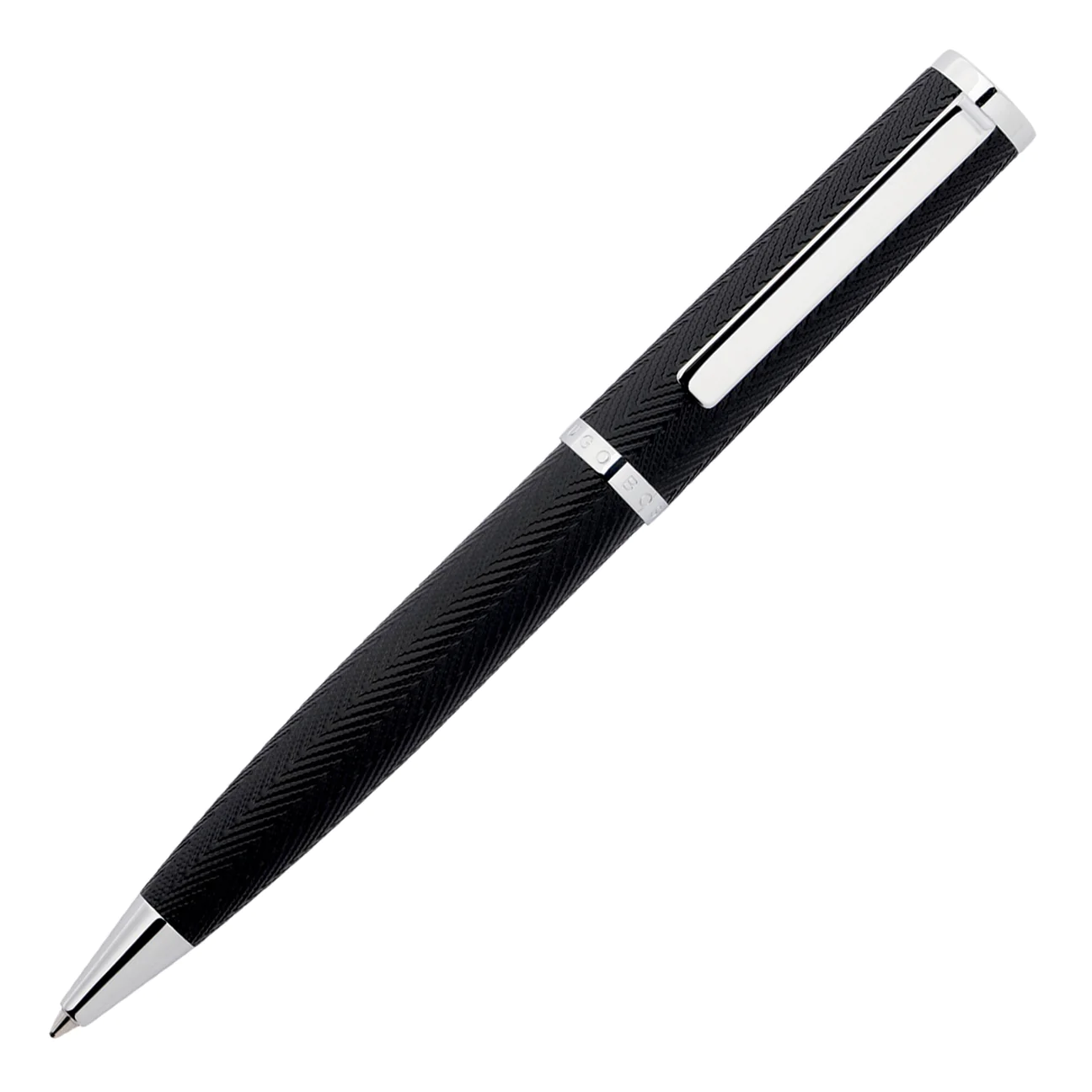 Hugo Boss Formation Herringbone Chrome Ballpoint Pen
