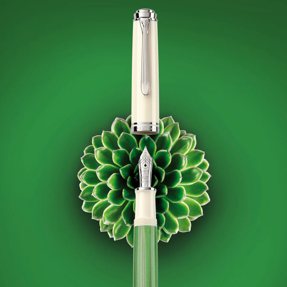 Pelikan Souveraen M605 Green And White Fountain Pen - Image 5