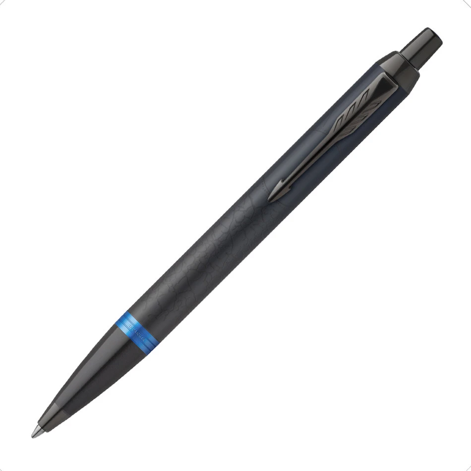 Parker IM Vibrant Rings Marine Blue PVD Ballpoint Pen