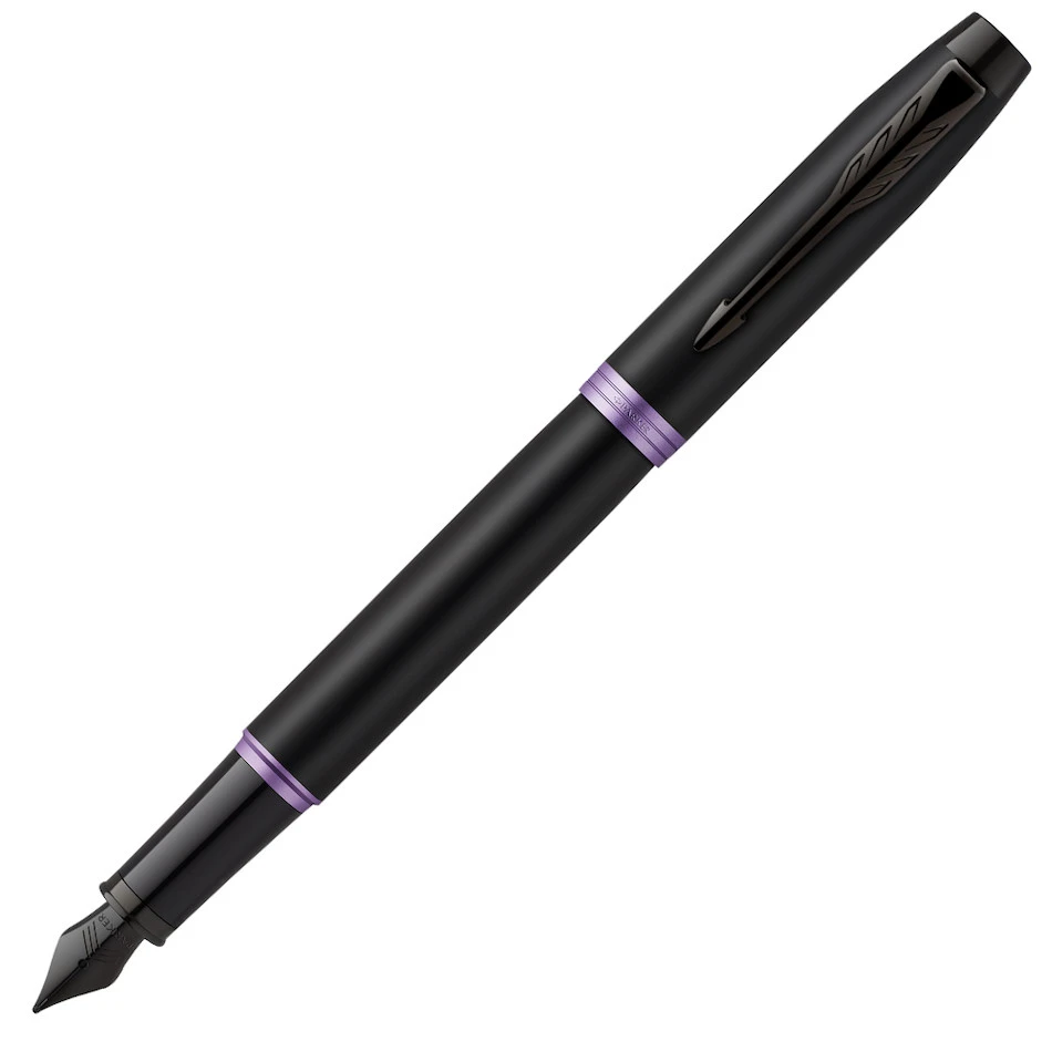 Parker IM Vibrant Rings Amethyst Purple PVD Fountain Pen