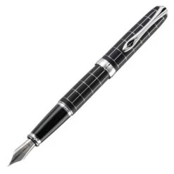 Diplomat Excellence A Plus Rhomb Guilloche Lapis Black Fountain Pen
