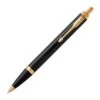 Parker IM Black Lacquer Gold Trim Ballpoint Pen