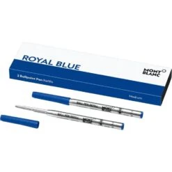 Montblanc Royal Blue Ballpoint Pen Twin Pack Refill- Medium Nib