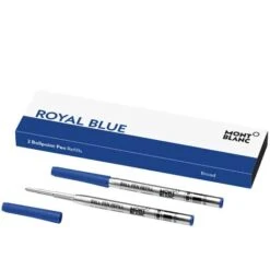 Montblanc Royal Blue Ballpoint Pen Twin Pack Refill- Broad Nib