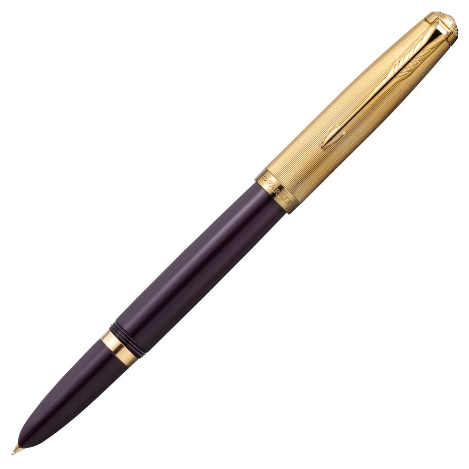 Parker 51 Deluxe Plum And Gold Fountain Pen