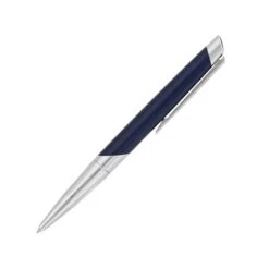 S.T. Dupont Defi Millennium Silver & Navy Ballpoint Pen