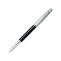 Sheaffer 100 Glossy Black Chrome Cap Fountain Pen