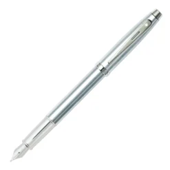 Sheaffer 100 Brushed Chrome Nickel Trim Fountain Pen – Fine